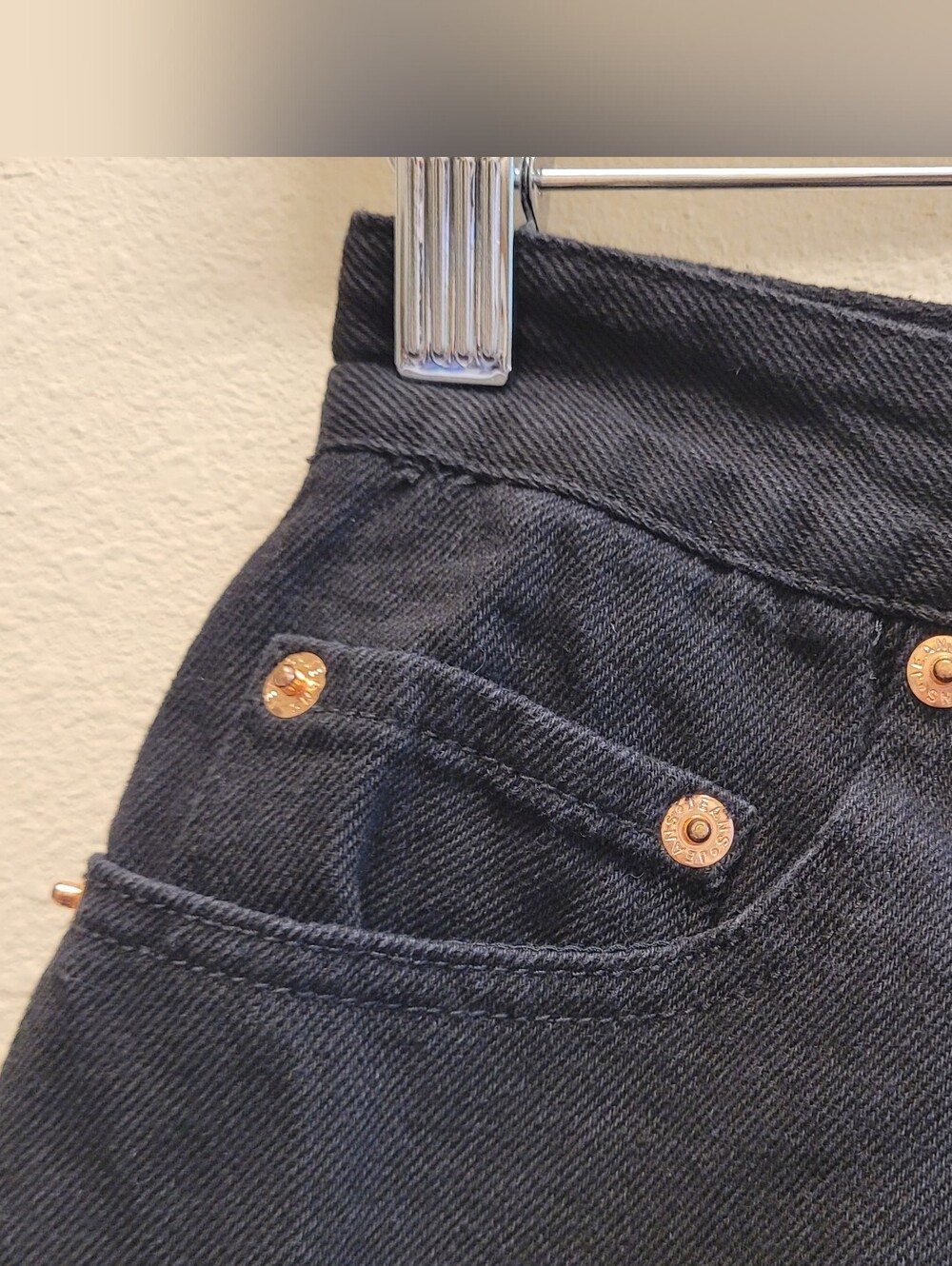 Signature8 Black Distressed Denim Jean Short Size S - Picture 3 of 9
